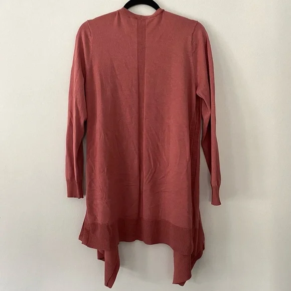 2/$10 Chico’s Open Front Brick Red Long sleeve Cardigan Size S - Picture 2 of 3
